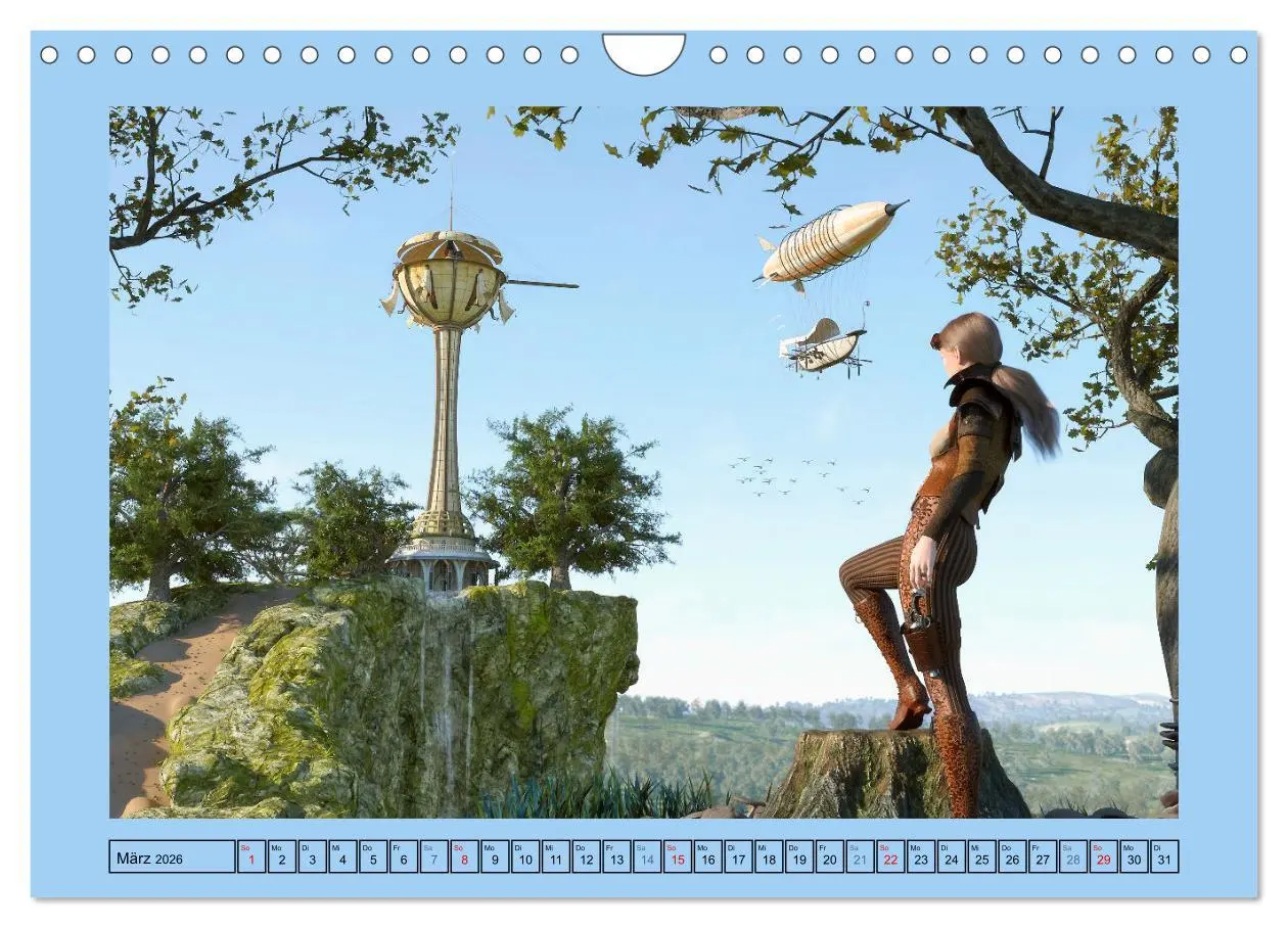 Bild: 9783457582350 | Steampunk Luftschiffe (Wandkalender 2026 DIN A4 quer), CALVENDO...