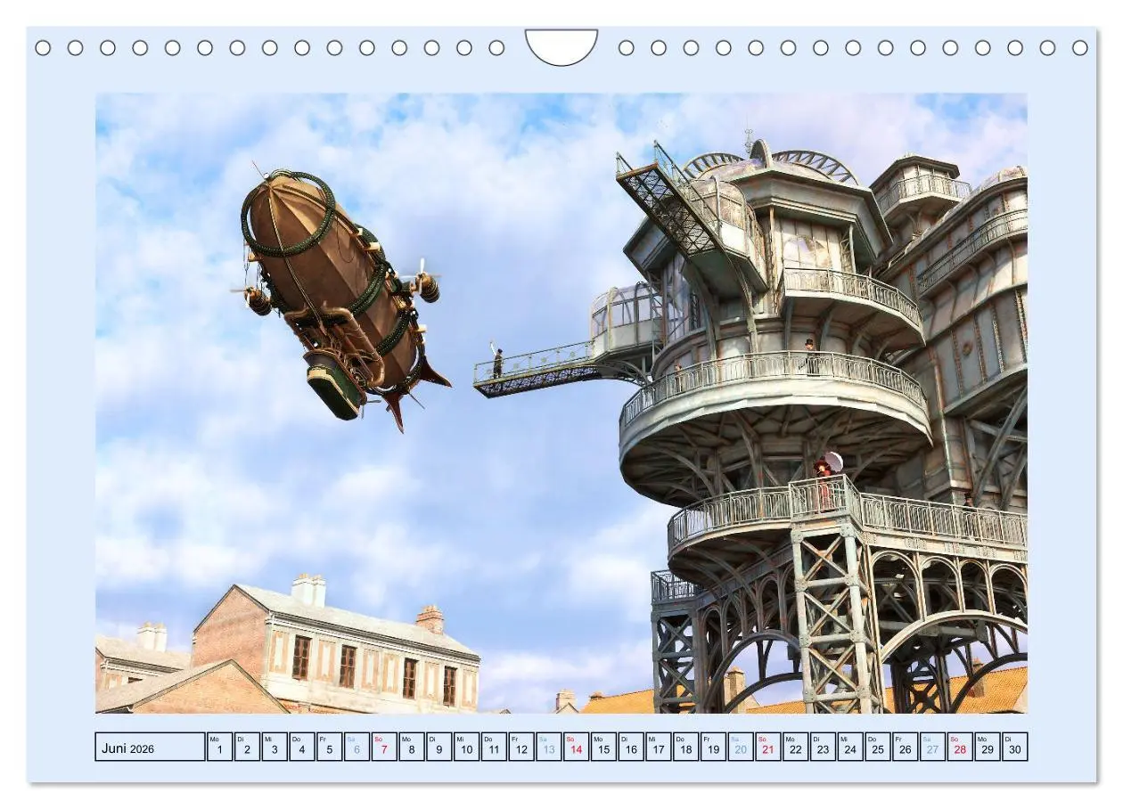 Bild: 9783457582350 | Steampunk Luftschiffe (Wandkalender 2026 DIN A4 quer), CALVENDO...