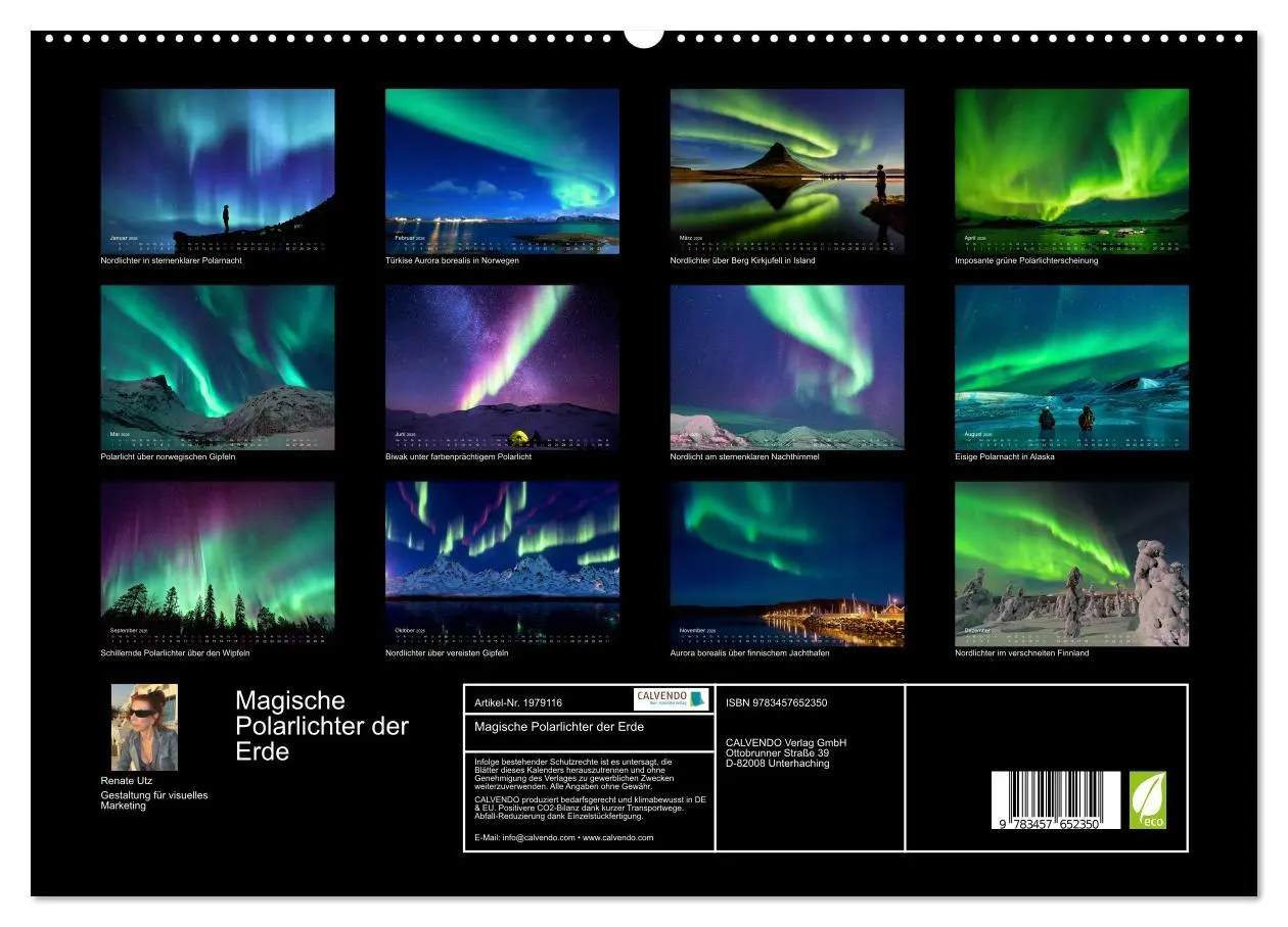 Bild: 9783457652350 | Magische Polarlichter der Erde (Wandkalender 2026 DIN A2 quer),...