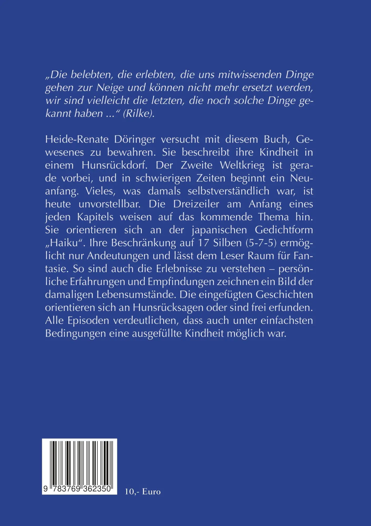 Rückseite: 9783769362350 | Lebertran: Pfui deibel! | Eine Kindheit im Hunsrück von 1945 bis 1953