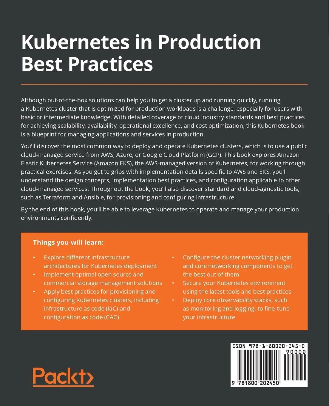 Rückseite: 9781800202450 | Kubernetes in Production Best Practices | Aly Saleh (u. a.) | Buch