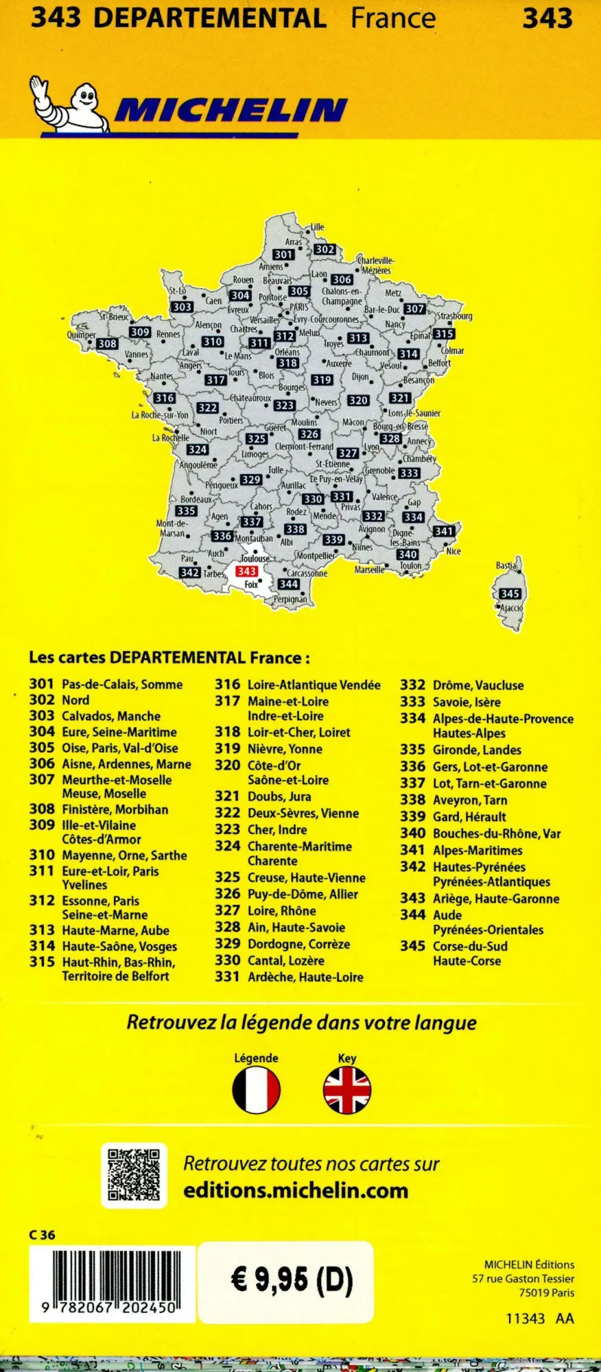 Bild: 9782067202450 | Michelin Garonne-Tal - Pays de Foix | (Land-)Karte | Gefalzt | 2024