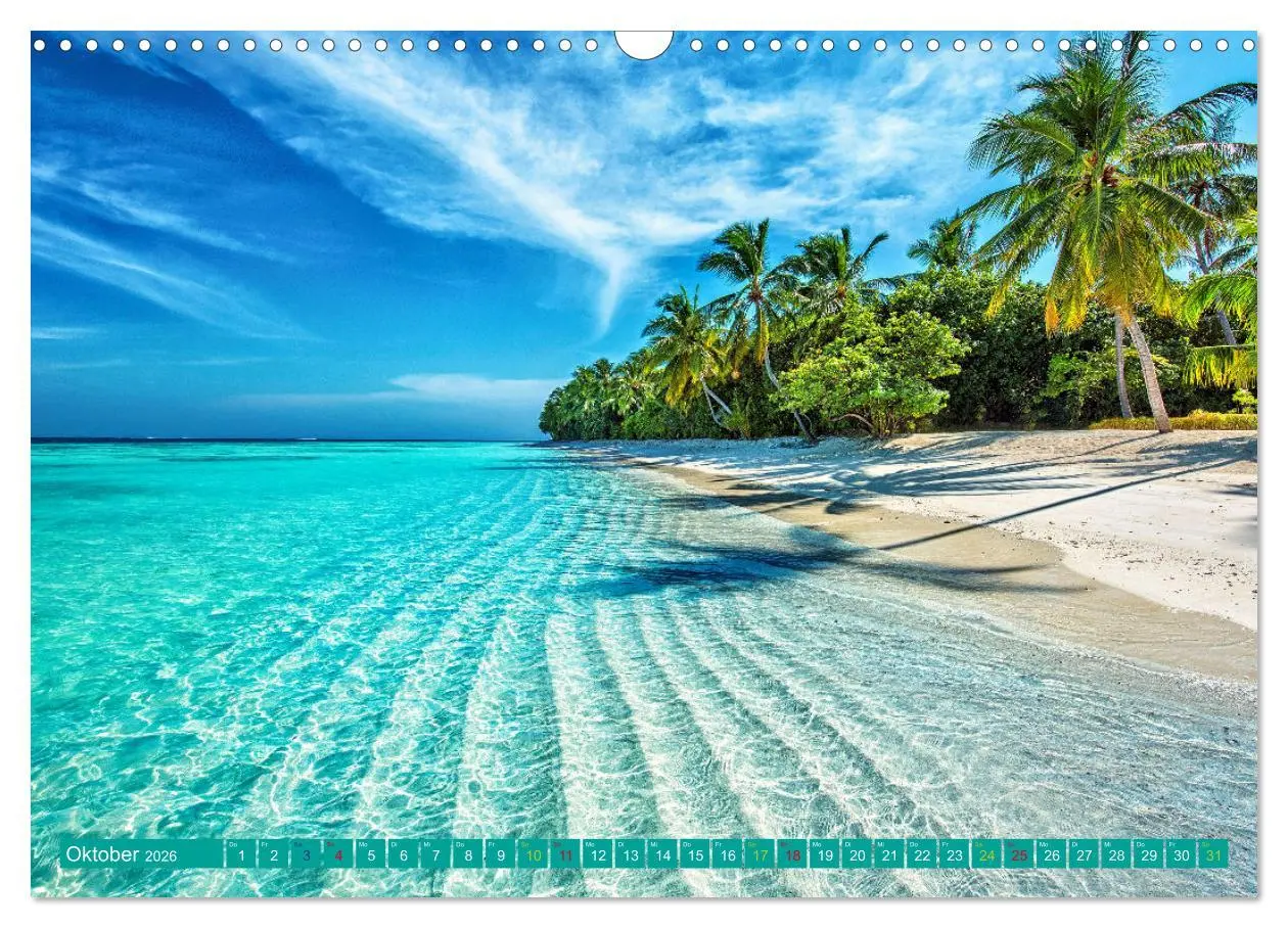 Bild: 9783457402450 | Sehnsucht Strandparadies (Wandkalender 2026 DIN A3 quer), CALVENDO...