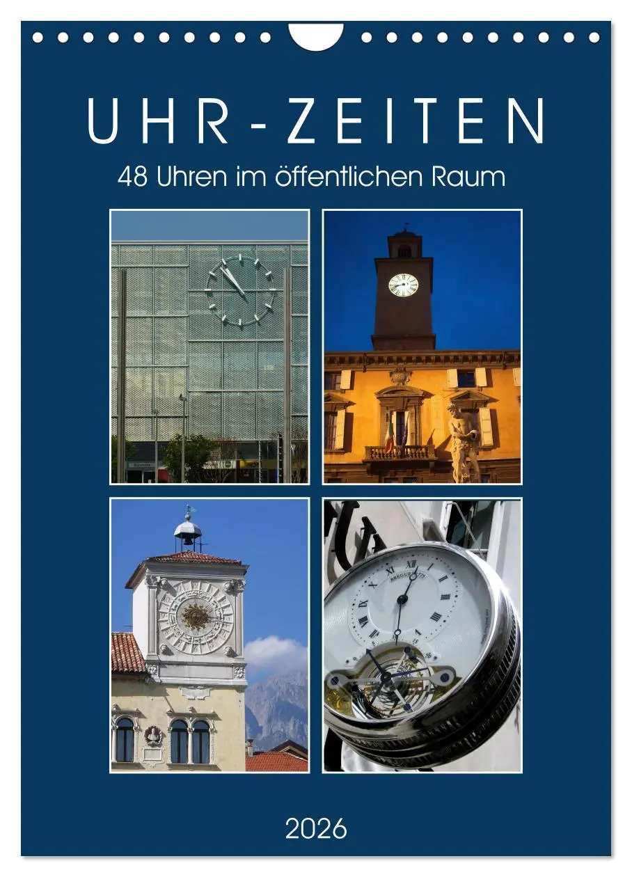 Cover: 9783516352450 | Uhr-Zeiten (Wandkalender 2026 DIN A4 hoch), CALVENDO Monatskalender