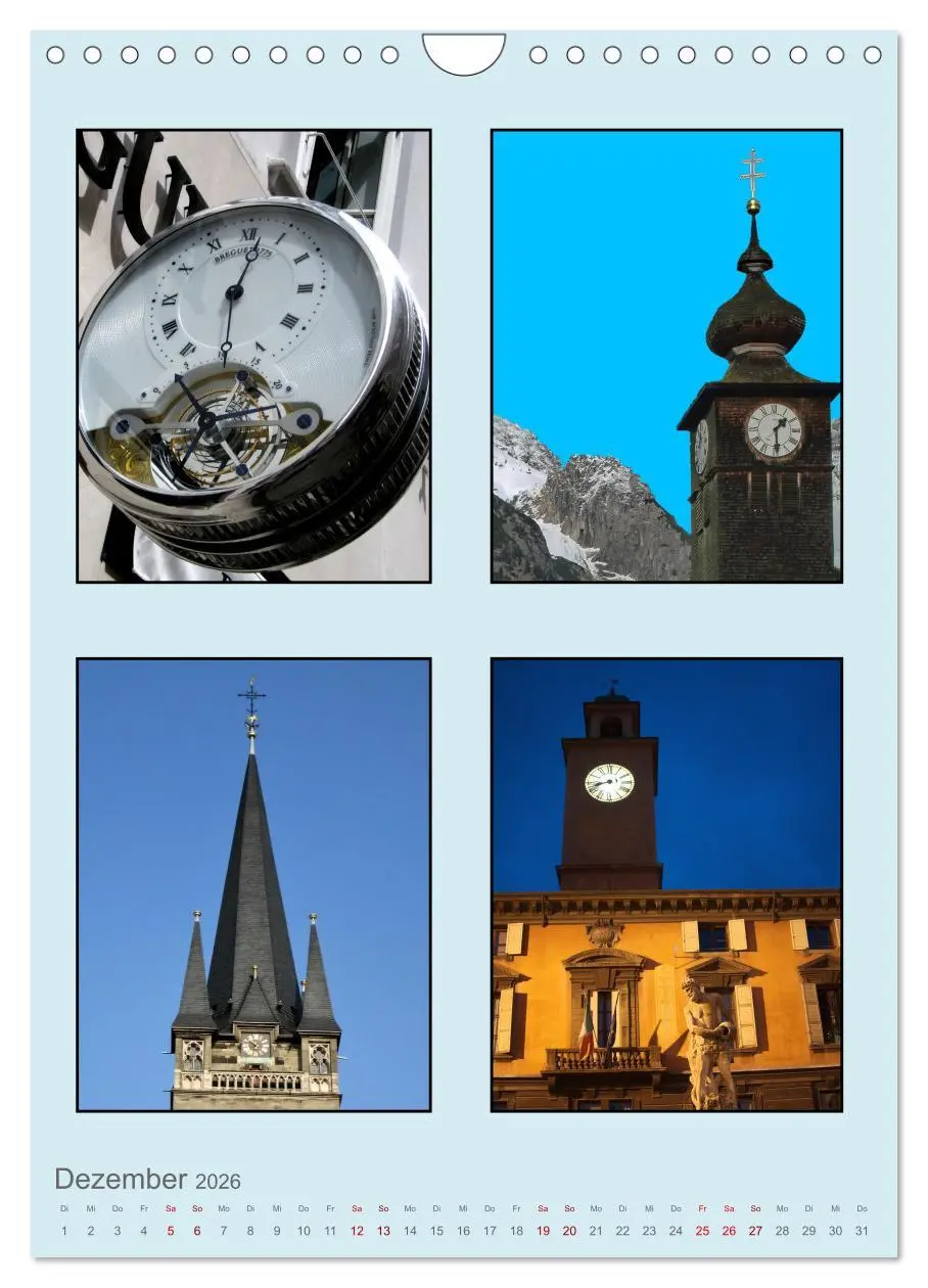 Bild: 9783516352450 | Uhr-Zeiten (Wandkalender 2026 DIN A4 hoch), CALVENDO Monatskalender