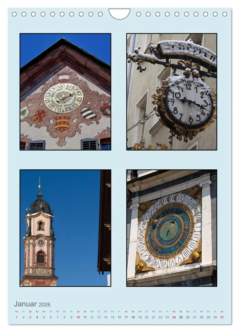 Bild: 9783516352450 | Uhr-Zeiten (Wandkalender 2026 DIN A4 hoch), CALVENDO Monatskalender