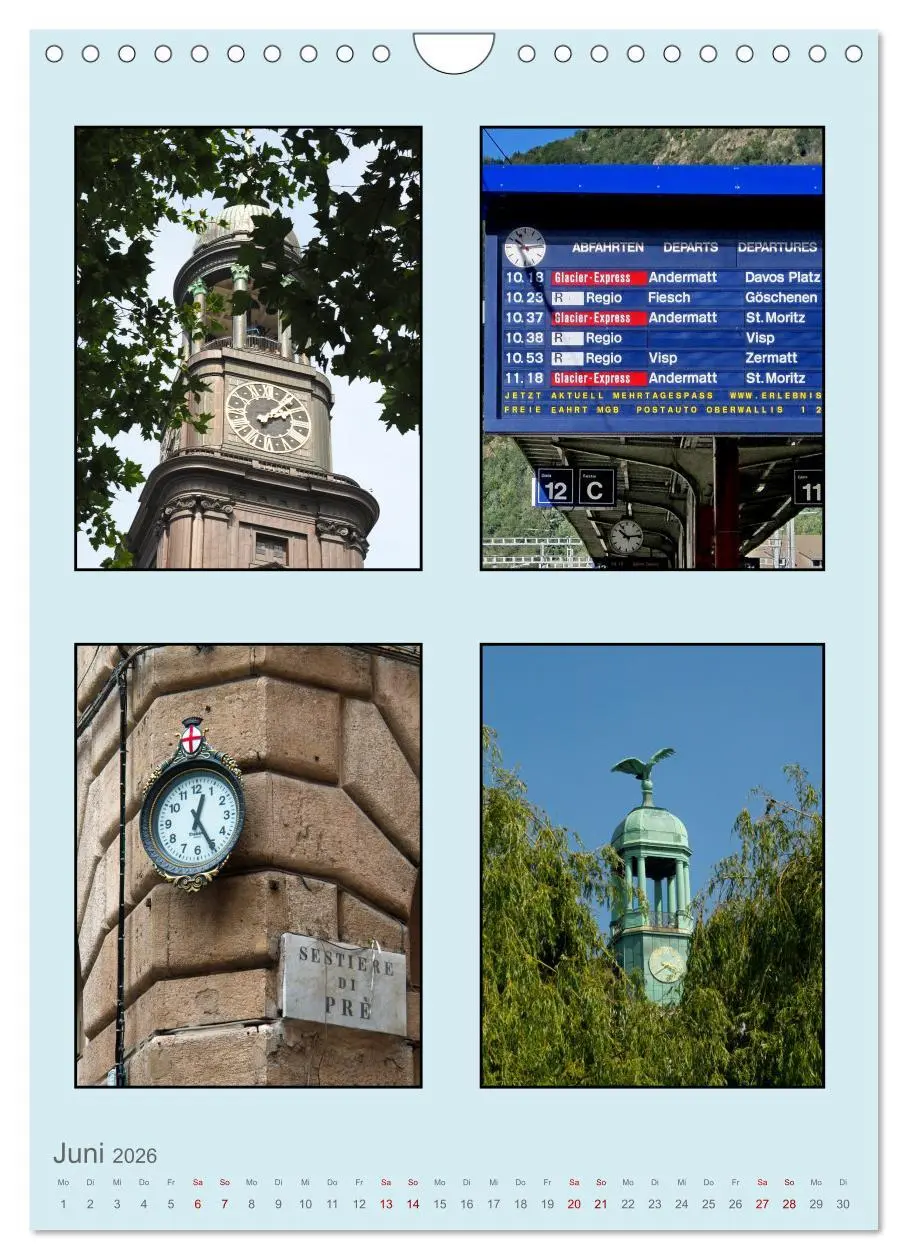 Bild: 9783516352450 | Uhr-Zeiten (Wandkalender 2026 DIN A4 hoch), CALVENDO Monatskalender