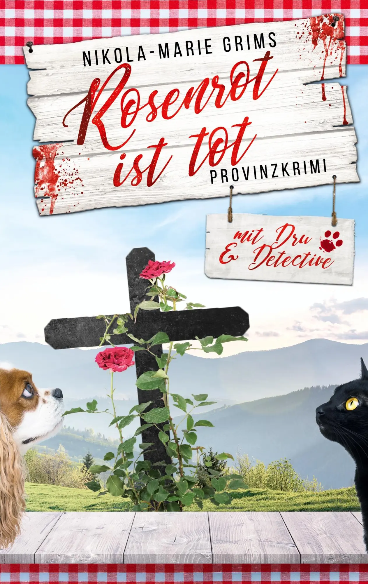 Cover: 9783740782450 | Rosenrot ist tot | Provinzkrimi mit Dru &amp; Detective | Grims | Buch