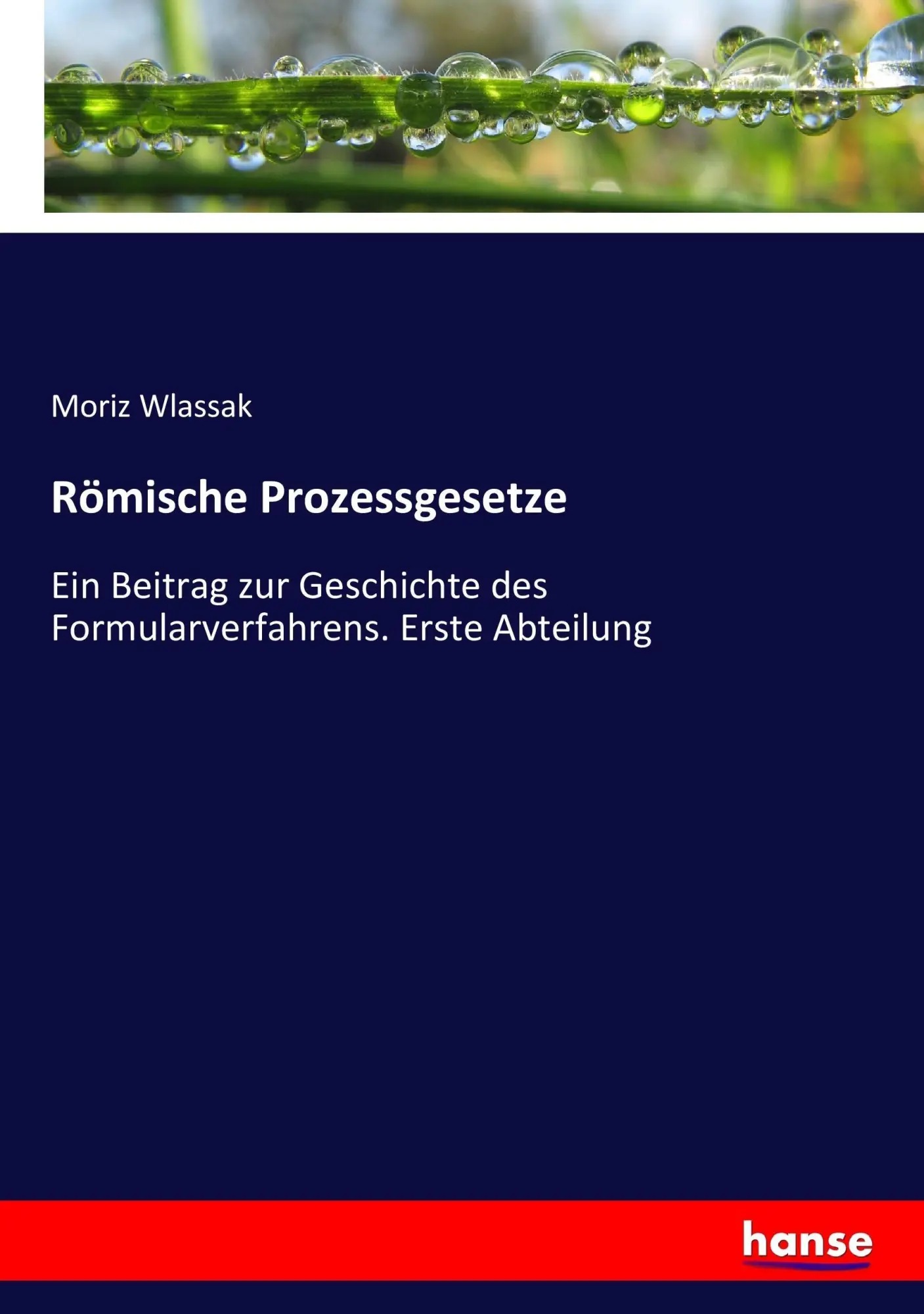 Cover: 9783743682450 | Römische Prozessgesetze | Moriz Wlassak | Taschenbuch | 288 S. | 2017