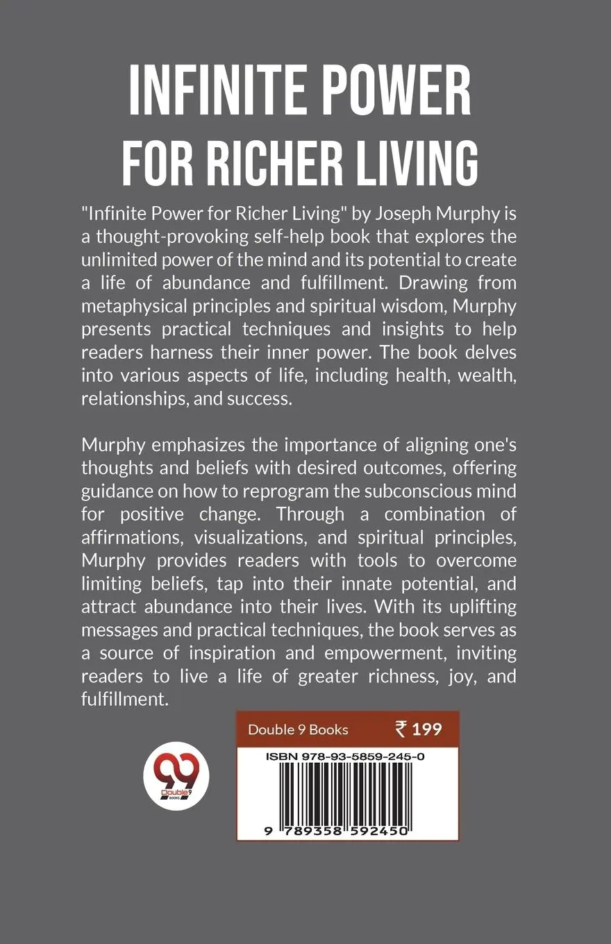 Rückseite: 9789358592450 | Infinite Power For Richer Living | Joseph Murphy | Taschenbuch | 2023