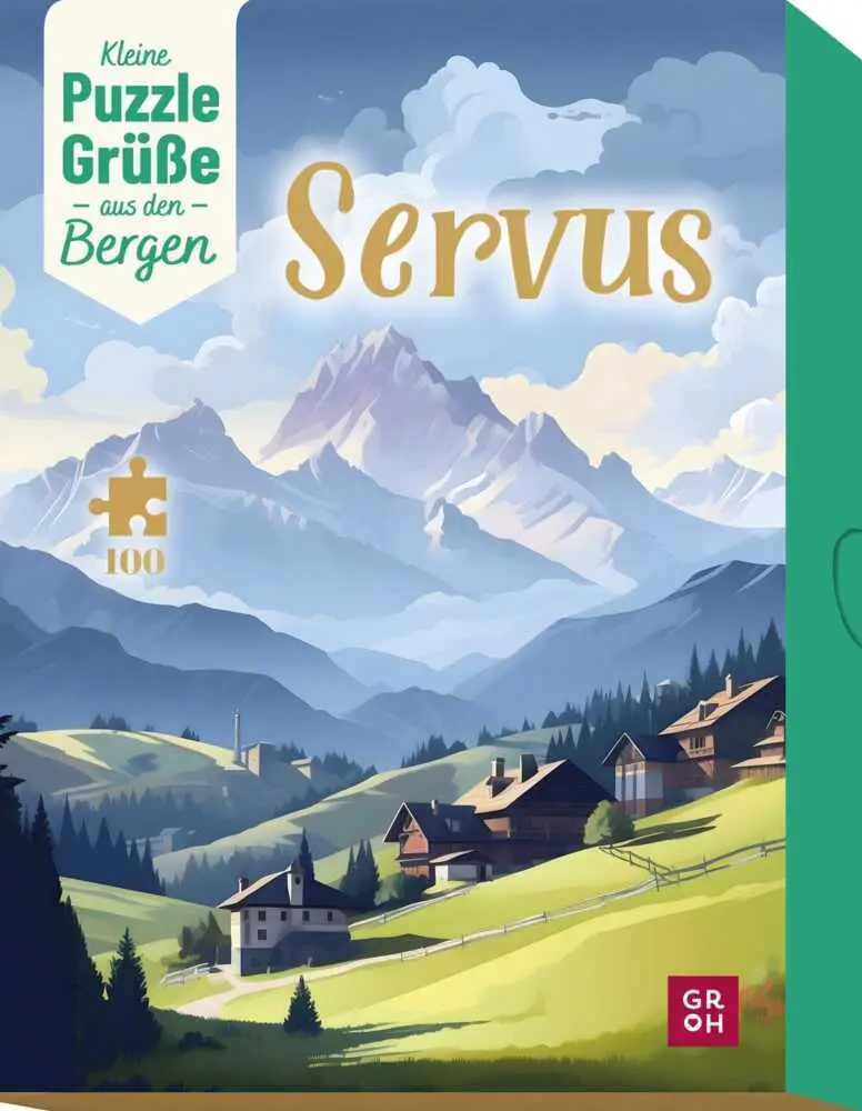 Cover: 4036442012550 | Servus! Kleine Puzzle-Grüße aus den Bergen | Groh Verlag | Spiel