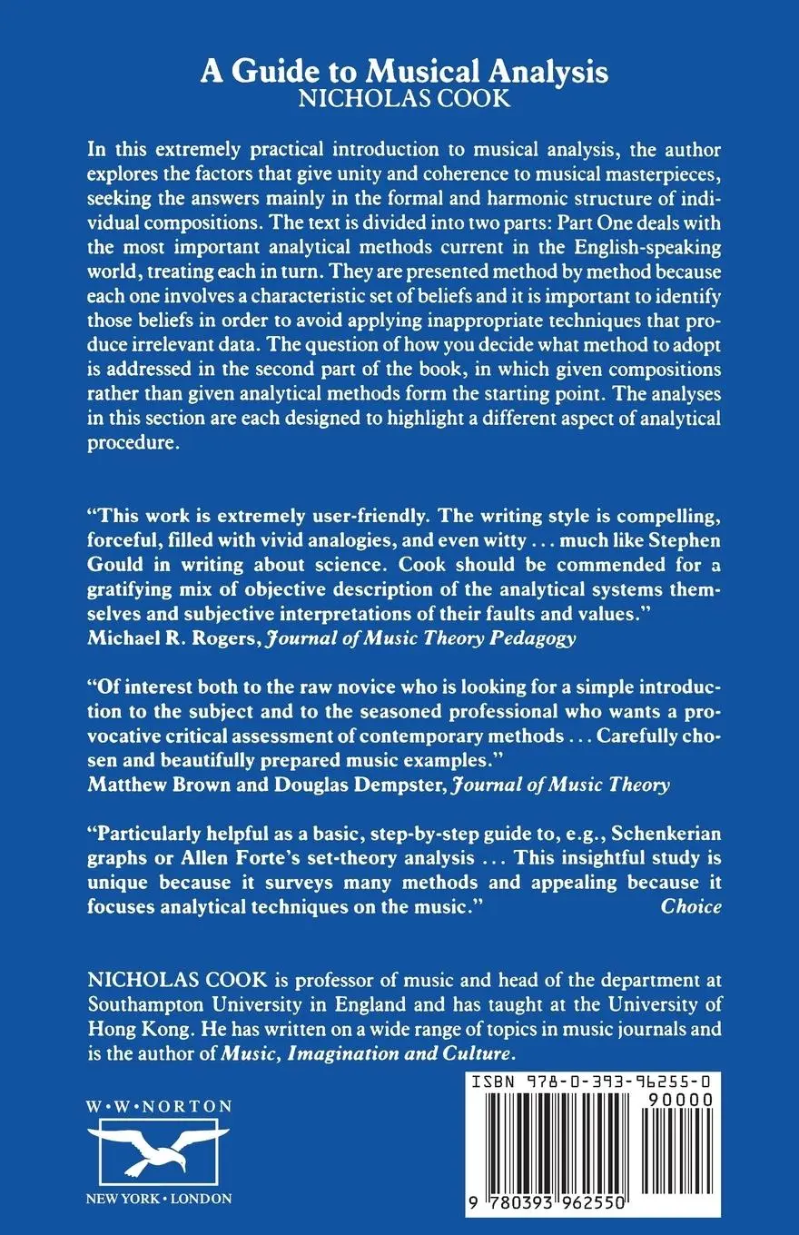 Rückseite: 9780393962550 | Guide to Musical Analysis | Nicholas Cook | Taschenbuch | Englisch
