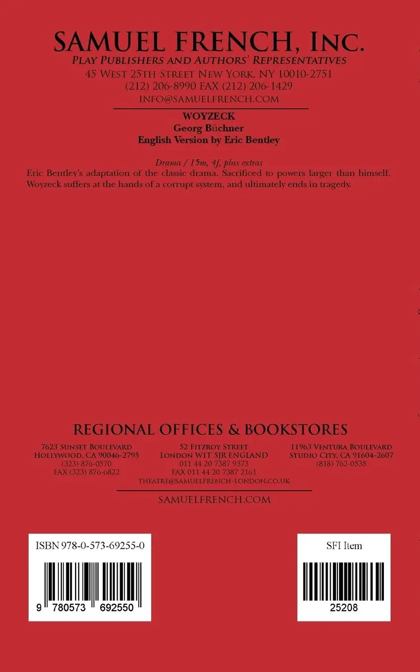 Rückseite: 9780573692550 | Woyzeck | Georg Buchner | Taschenbuch | Kartoniert / Broschiert | 2010