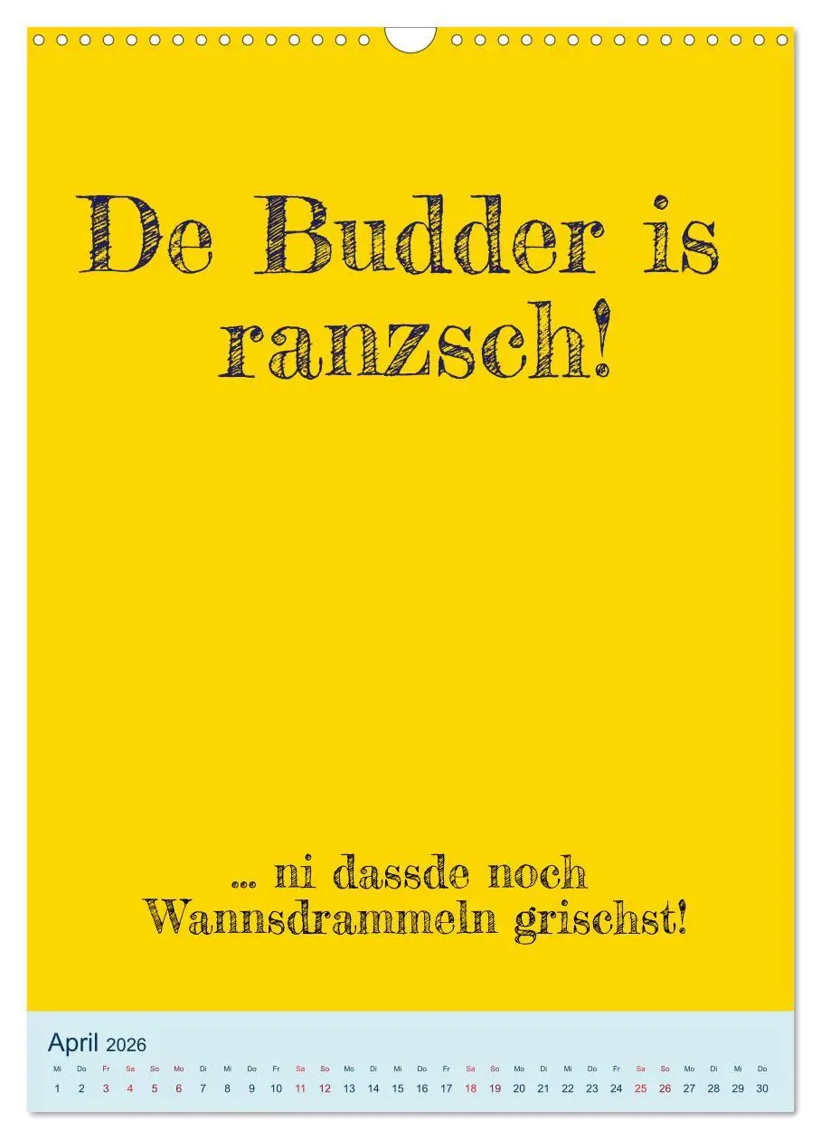 Bild: 9783516342550 | Ningelnäsorum! Mundart und Dialekt Kalender Sachsen (Wandkalender...