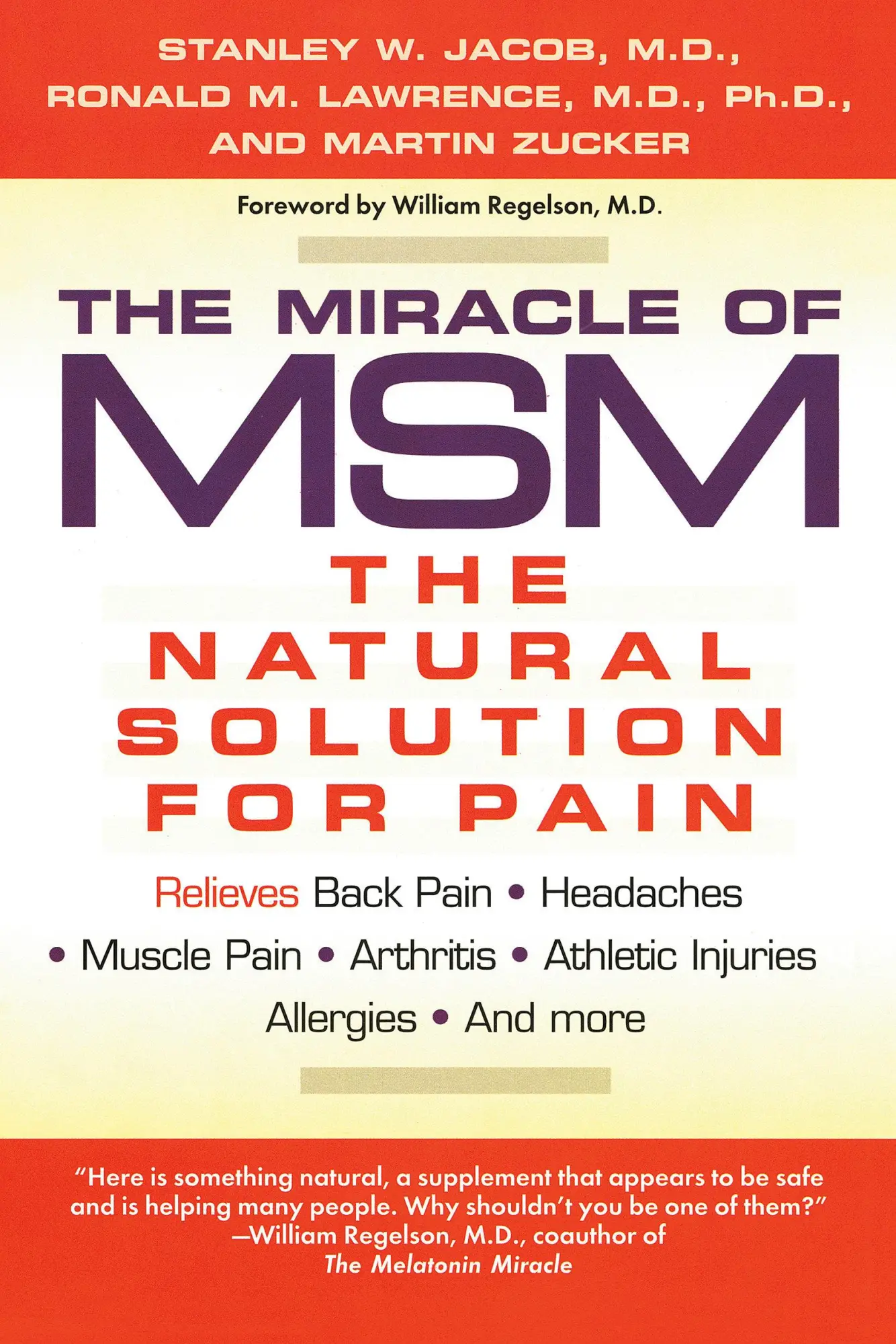 Cover: 9780425172650 | The Miracle of Msm | The Natural Solution for Pain | Stanley W Jacob