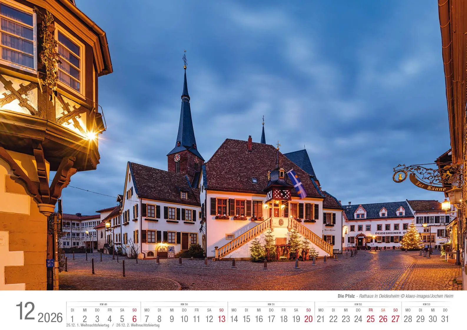 Bild: 9783965352650 | Die Pfalz 2026 Bildkalender A3 Spiralbindung | Holger Klaes | Kalender