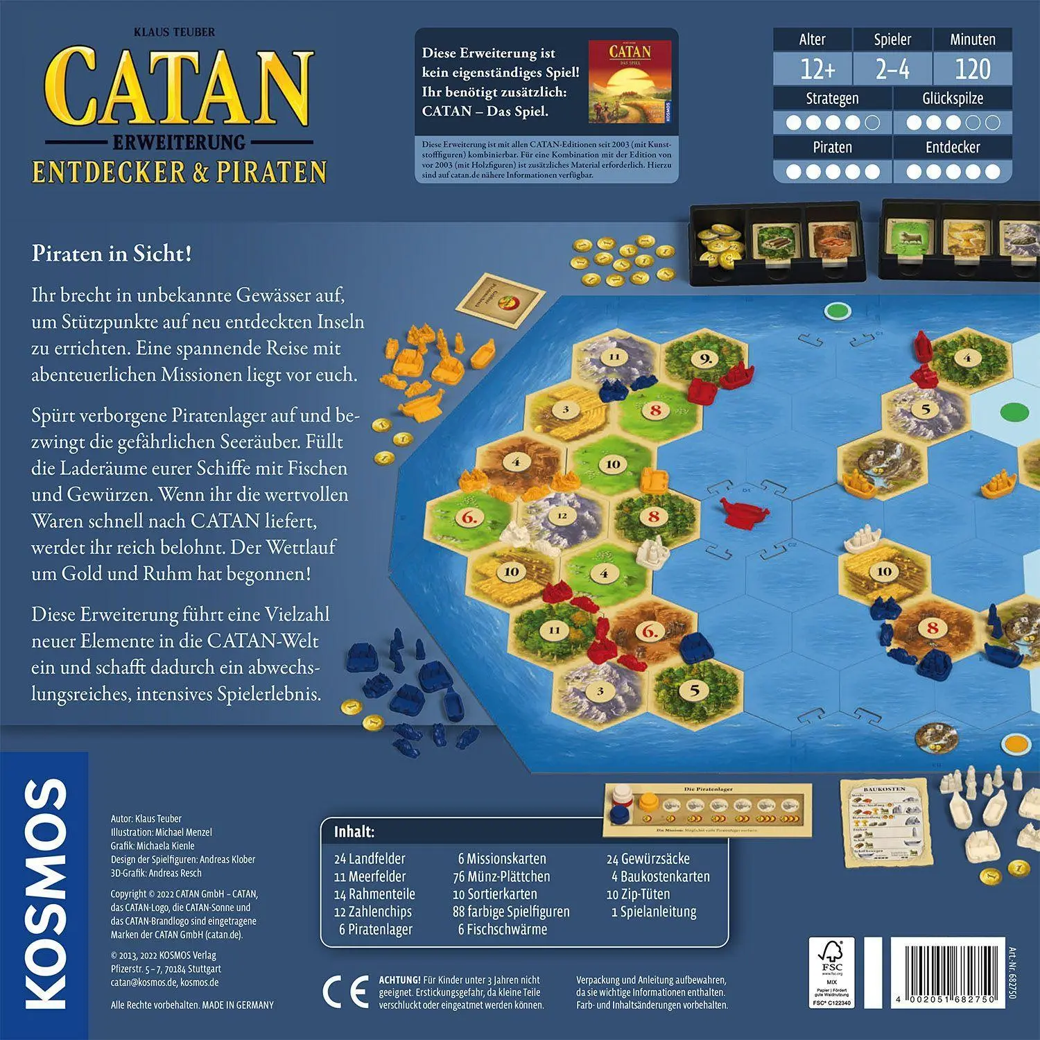 Bild: 4002051682750 | CATAN - Erweiterung - Entdecker &amp; Piraten | Klaus Teuber | Spiel