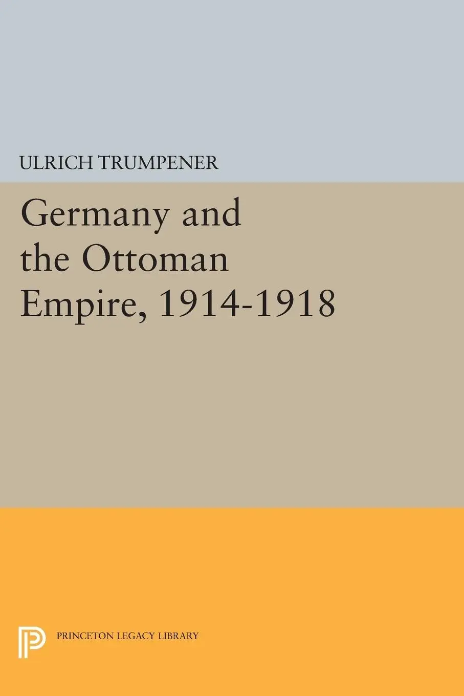 Cover: 9780691622750 | Germany and the Ottoman Empire, 1914-1918 | Ulrich Trumpener | Buch
