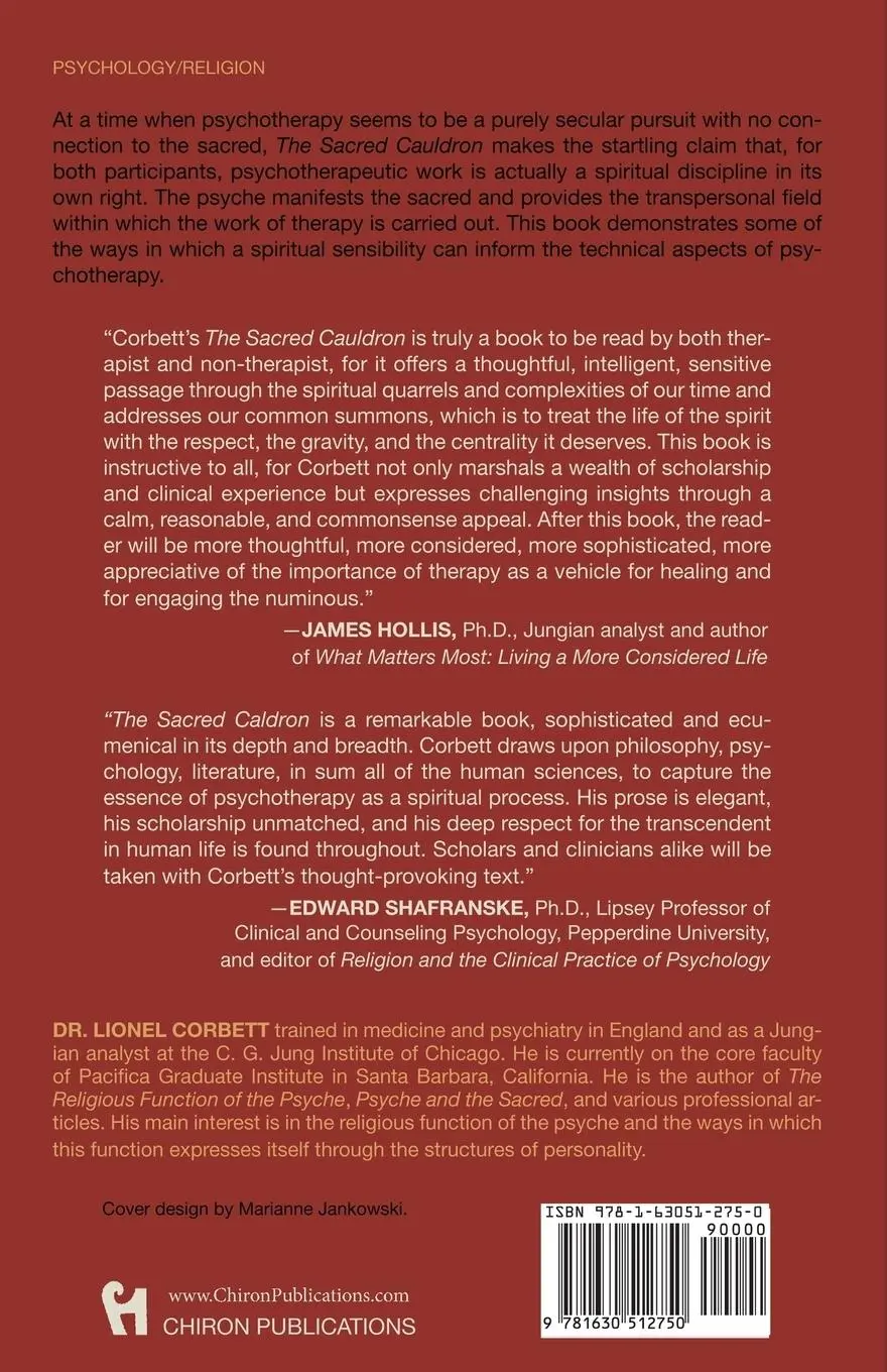 Rückseite: 9781630512750 | The Sacred Cauldron | Psychotherapy as a Spiritual Practice | Corbett