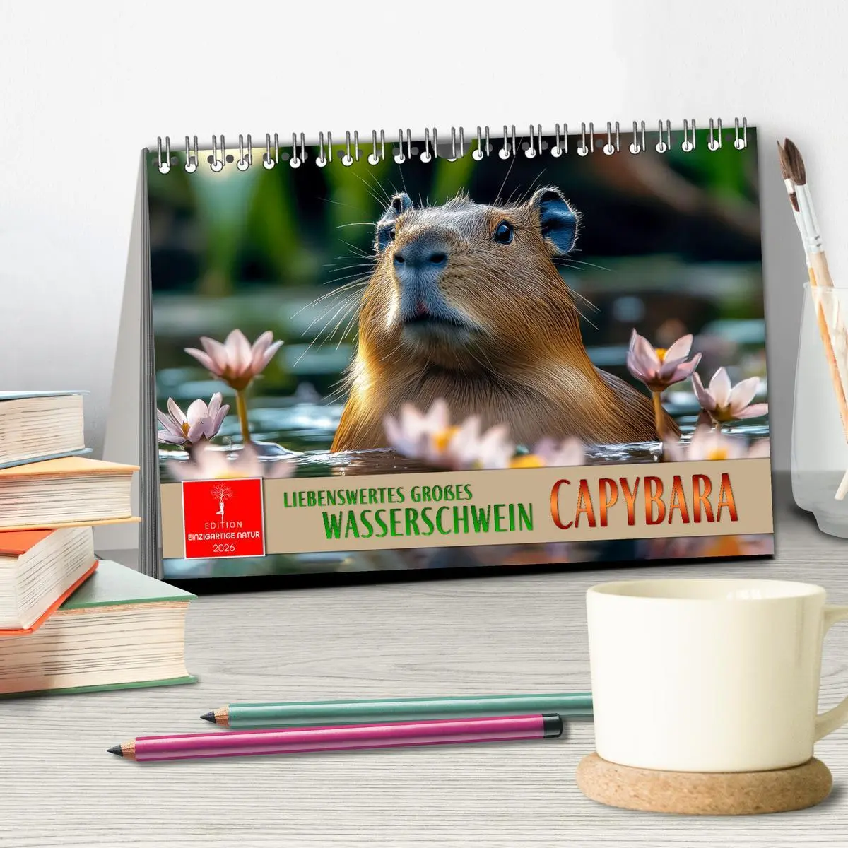 Bild: 9783457302750 | Capybara - liebenswertes großes Wasserschwein (Tischkalender 2026...