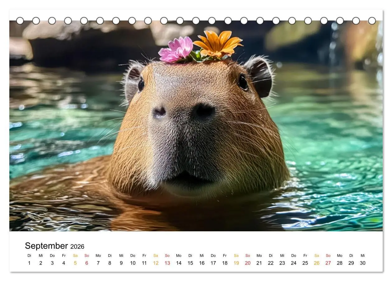 Bild: 9783457302750 | Capybara - liebenswertes großes Wasserschwein (Tischkalender 2026...