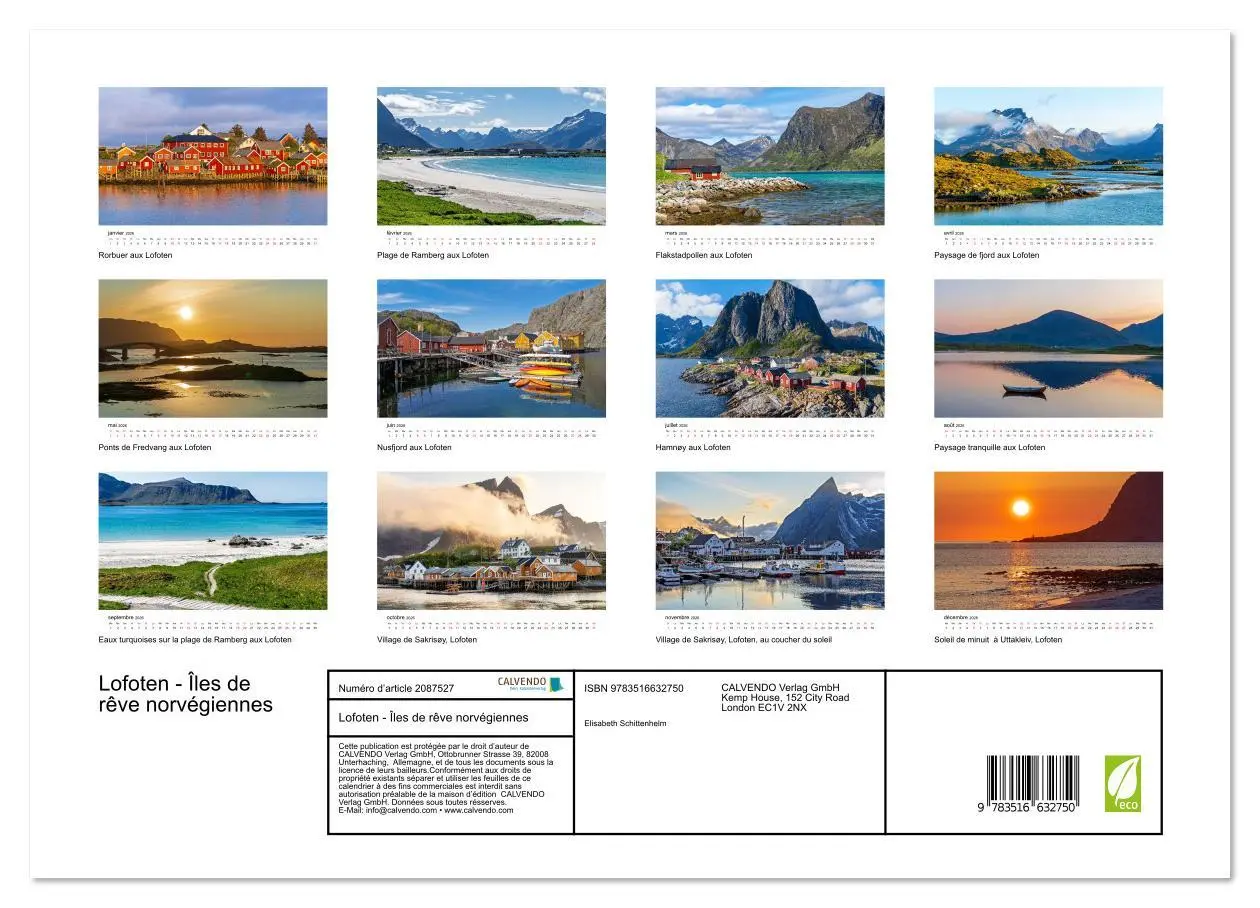 Bild: 9783516632750 | Lofoten - Îles de rêve norvégiennes (Calendrier mural 2026 DIN A3...