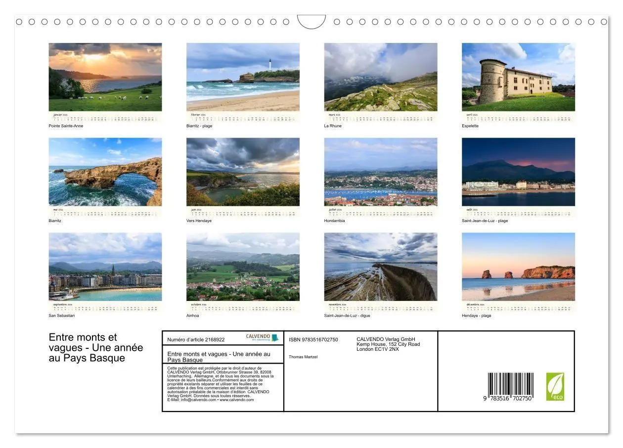 Bild: 9783516702750 | Entre monts et vagues - Une année au Pays Basque (Calendrier mural...