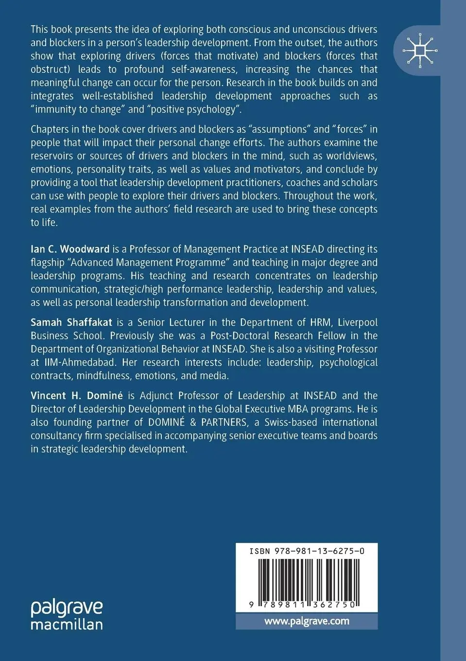 Rückseite: 9789811362750 | Exploring Leadership Drivers and Blockers | Ian C. Woodward (u. a.)