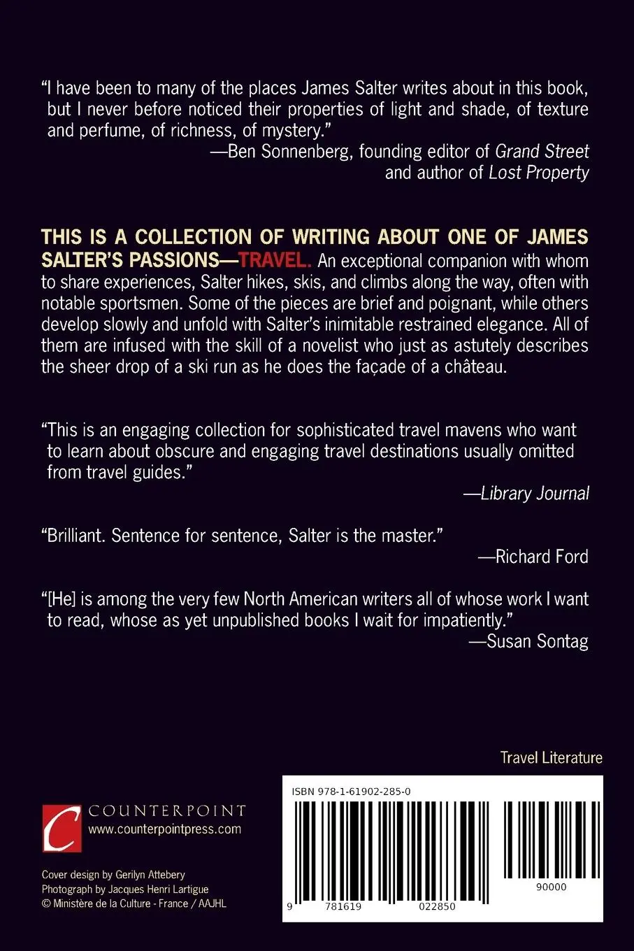 Rückseite: 9781619022850 | There and Then | The Travel Writing of James Salter | James Salter