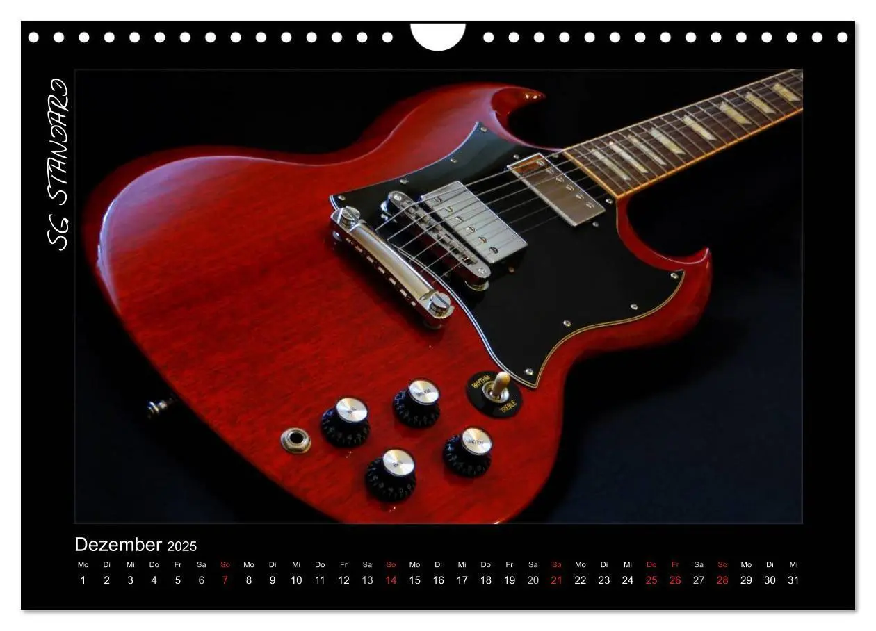 Bild: 9783435752850 | ROCKGITARREN in Szene gesetzt (Wandkalender 2025 DIN A4 quer),...