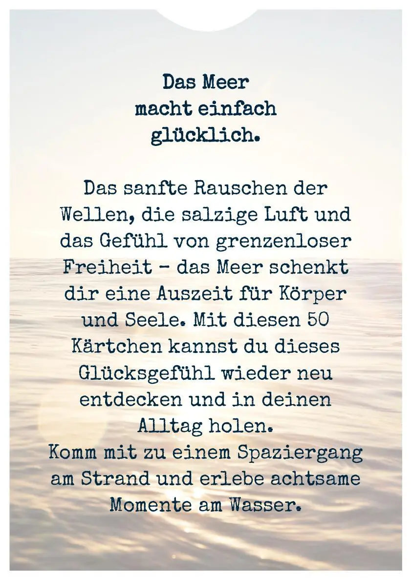 Rückseite: 9783845852850 | Meermomente | 50 Glückskärtchen für dich | Taschenbuch | 51 S. | 2023
