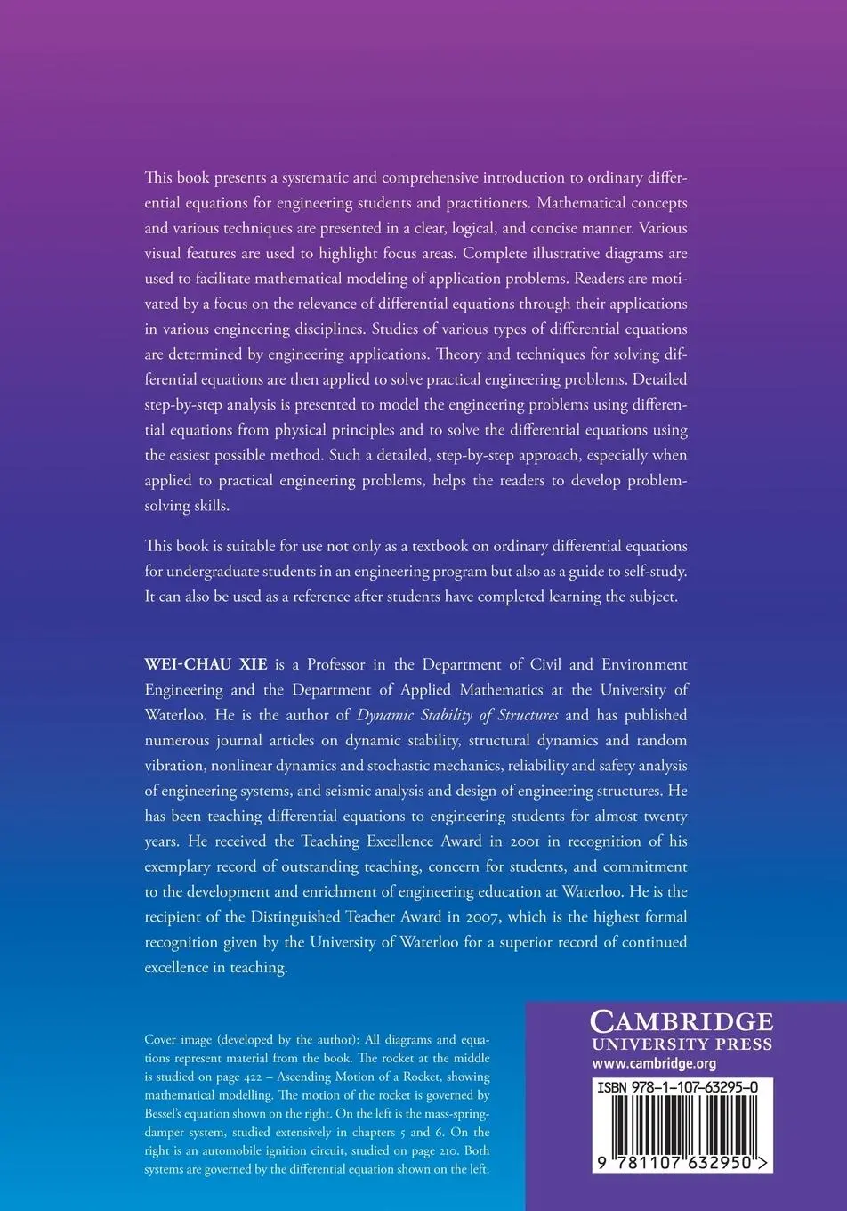 Rückseite: 9781107632950 | Differential Equations for Engineers | Wei-Chau Xie | Taschenbuch