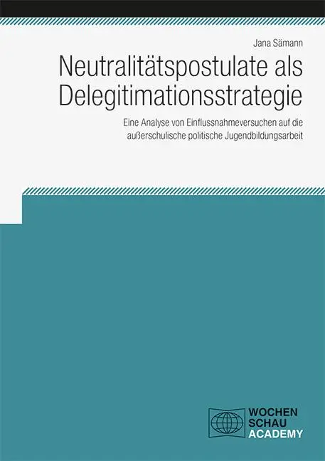 Cover: 9783734412950 | Neutralitätspostulate als Delegitimationsstrategie | Jana Sämann