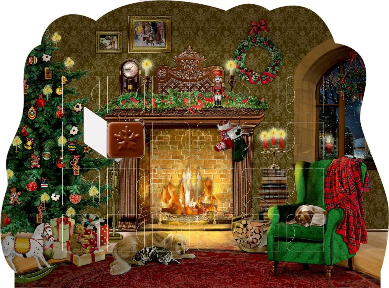 Cover: 4050003973050 | Adventskalender-Schokolade - Kaminzimmer | Barbara Behr | Kalender