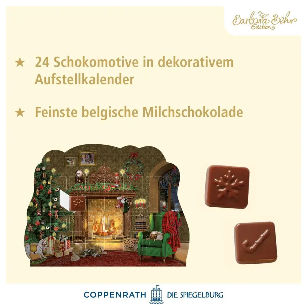 Bild: 4050003973050 | Adventskalender-Schokolade - Kaminzimmer | Barbara Behr | Kalender