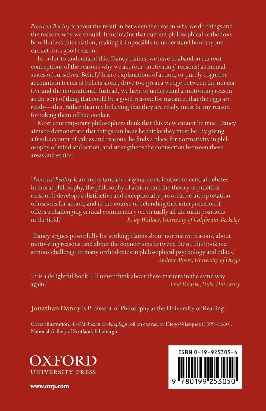 Rückseite: 9780199253050 | Practical Reality | Jonathan Dancy | Taschenbuch | Englisch | 2002