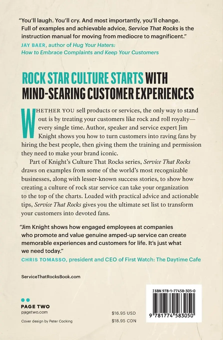 Rückseite: 9781774583050 | Service That Rocks | Jim Knight | Taschenbuch | Englisch | 2022