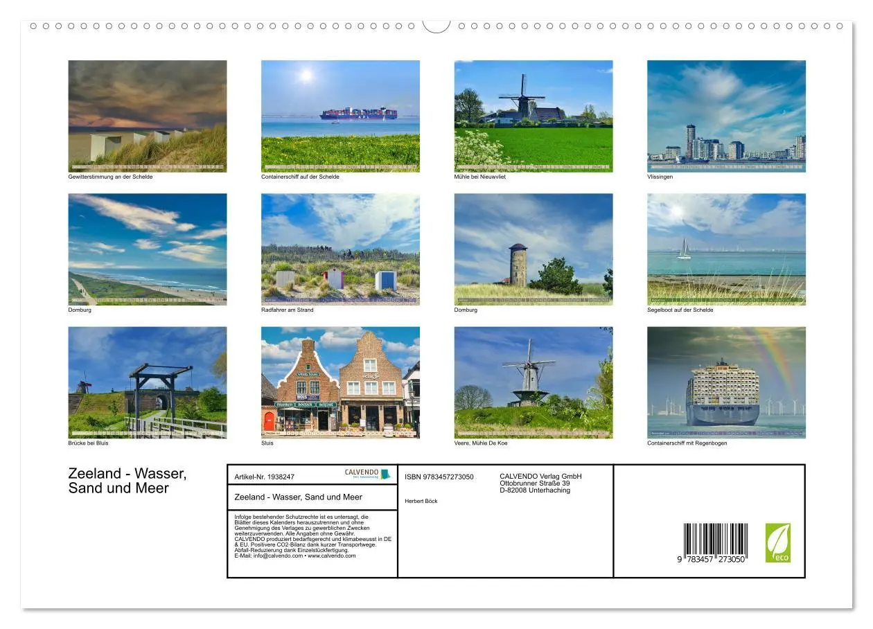 Bild: 9783457273050 | Zeeland - Wasser, Sand und Meer (hochwertiger Premium Wandkalender...