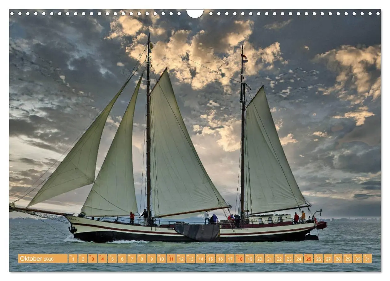 Bild: 9783457723050 | Segeln im Sonnenuntergang (Wandkalender 2026 DIN A3 quer), CALVENDO...