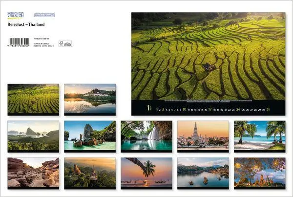 Bild: 9783819303050 | Reiselust Thailand 2027 | Verlag Korsch | Kalender | 14 S. | Deutsch