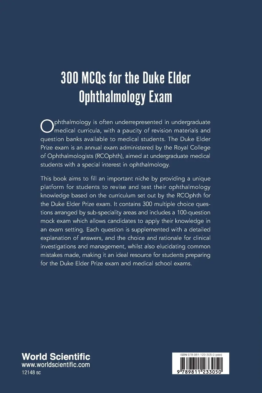 Rückseite: 9789811233050 | 300 MCQS FOR THE DUKE ELDER OPHTHALMOLOGY EXAM | Patel | Taschenbuch