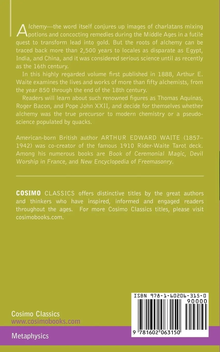 Rückseite: 9781602063150 | Alchemists Through the Ages | Arthur E. Waite | Taschenbuch | Englisch