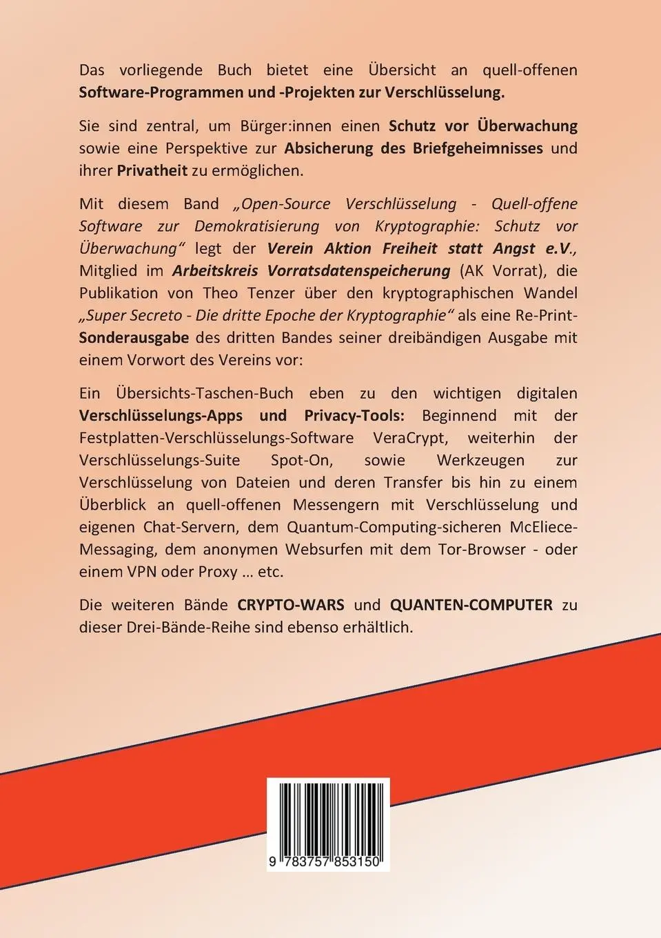 Rückseite: 9783757853150 | Open- Source- Verschlüsselung - Sonderausgabe | Theo Tenzer | Buch