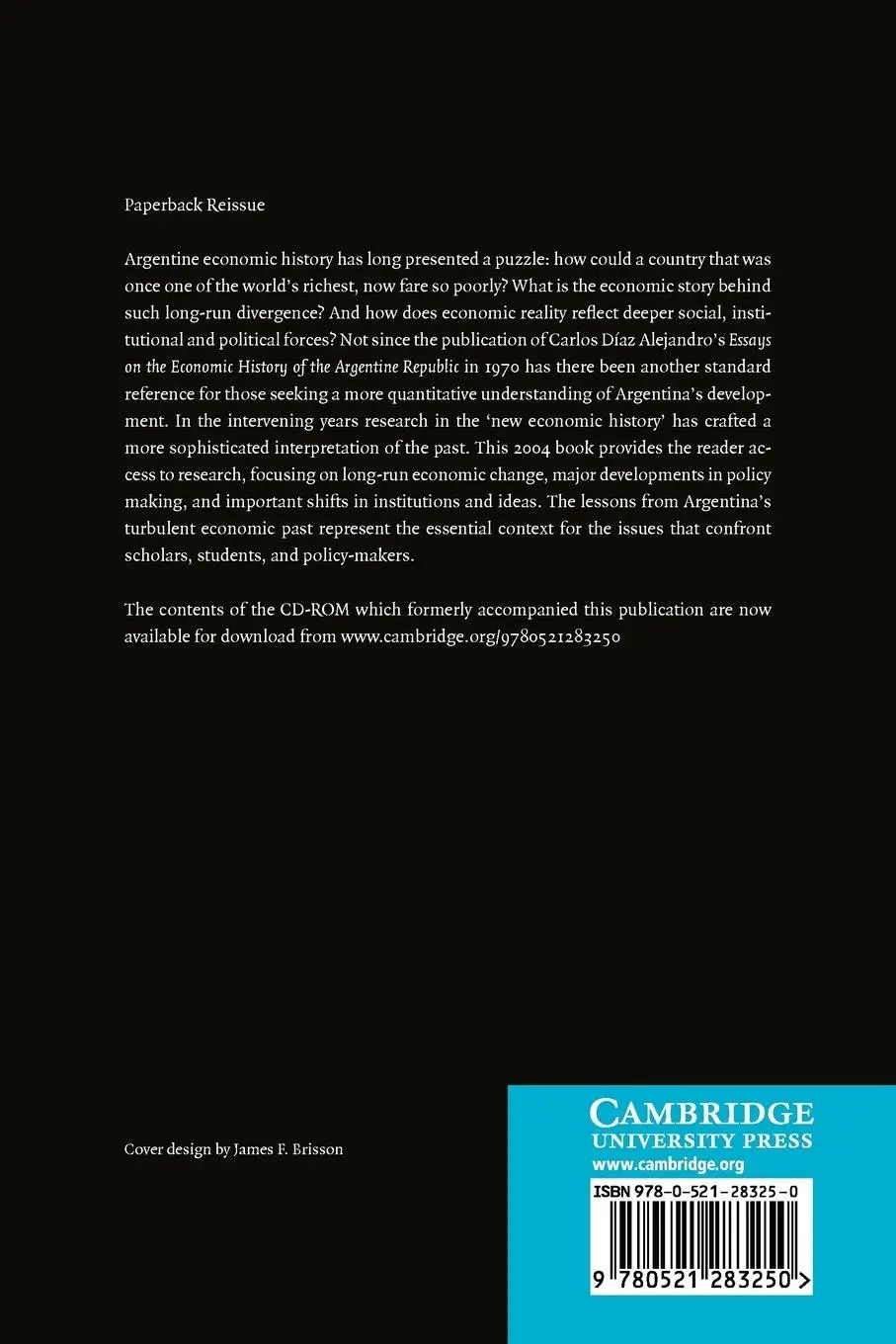 Rückseite: 9780521283250 | A New Economic History of Argentina | Gerardo Della Paolera (u. a.)
