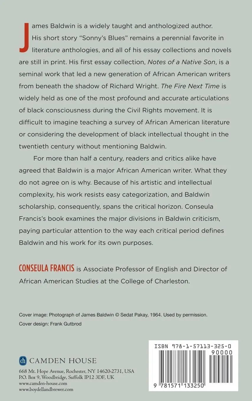 Rückseite: 9781571133250 | The Critical Reception of James Baldwin, 1963-2010 | Conseula Francis