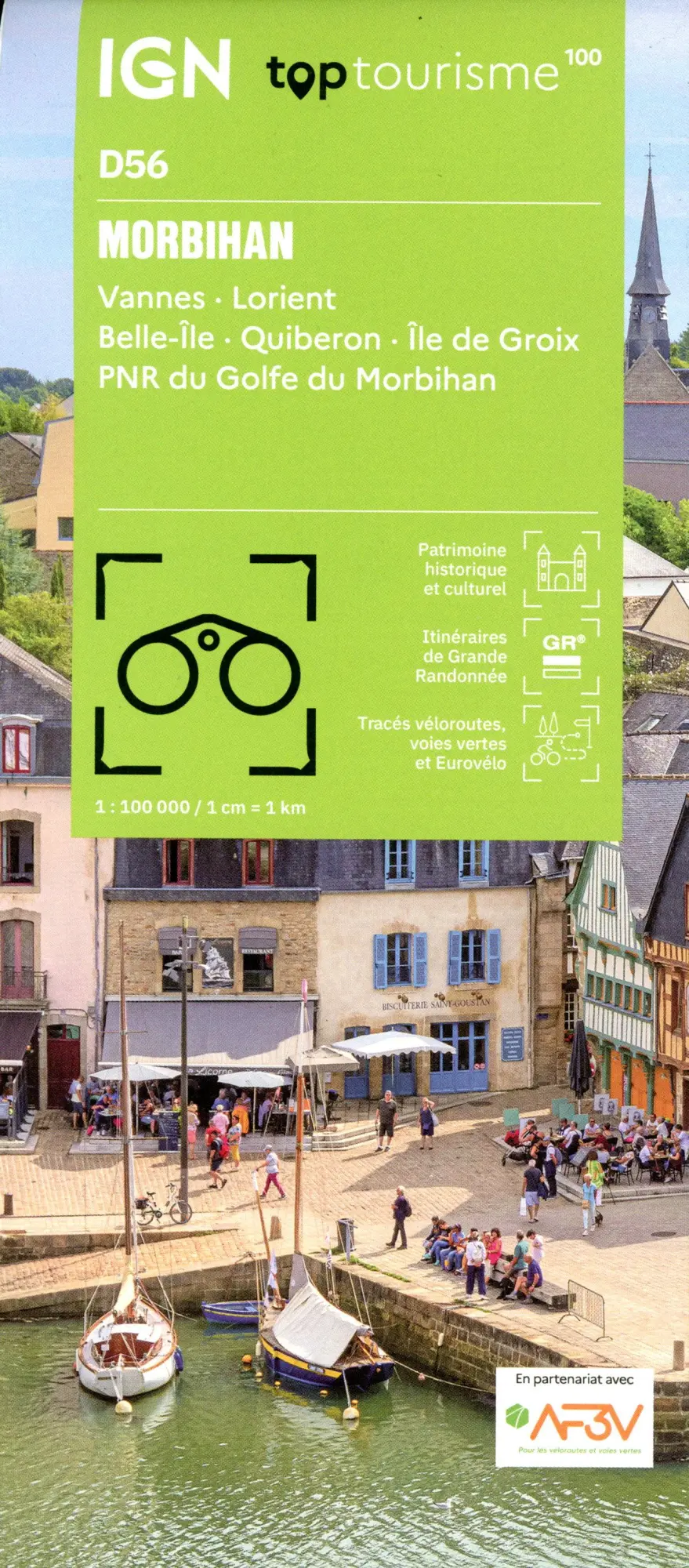 Cover: 9782758553250 | 56 Morbihan | 1:100000 | (Land-)Karte | IGN Top 100 départemental