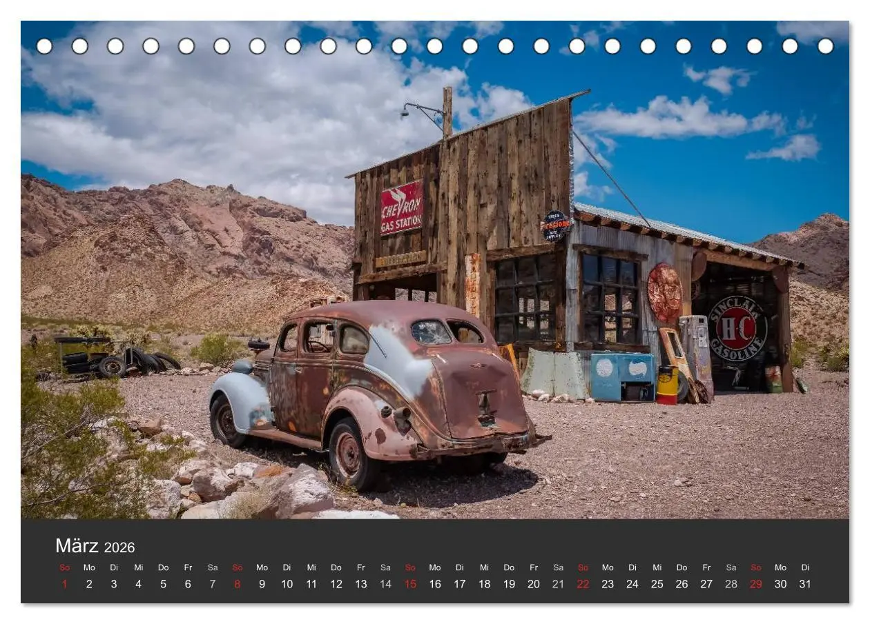 Bild: 9783516033250 | Vergessene Zeitzeugen entlang der Route 66 (Tischkalender 2026 DIN...