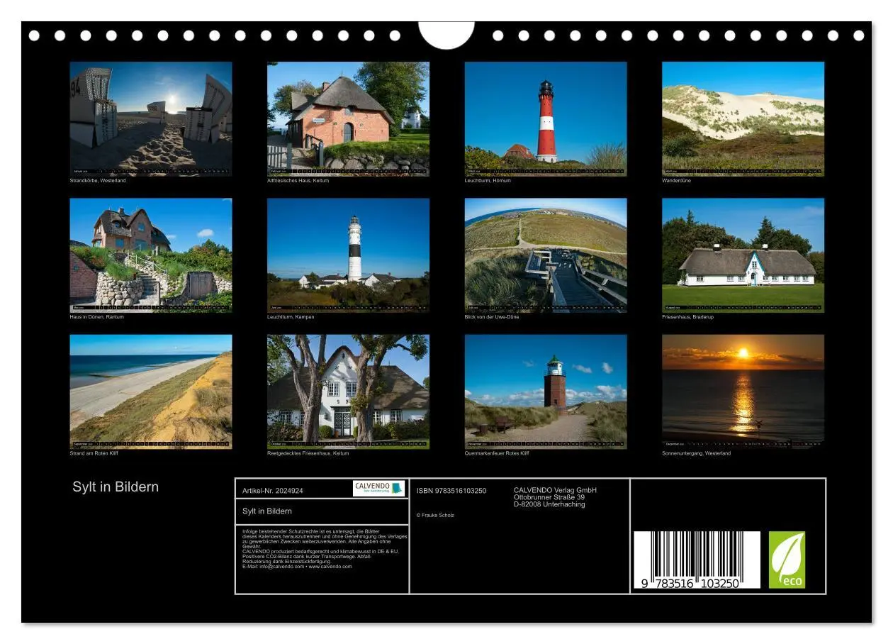 Bild: 9783516103250 | Sylt in Bildern (Wandkalender 2026 DIN A4 quer), CALVENDO...