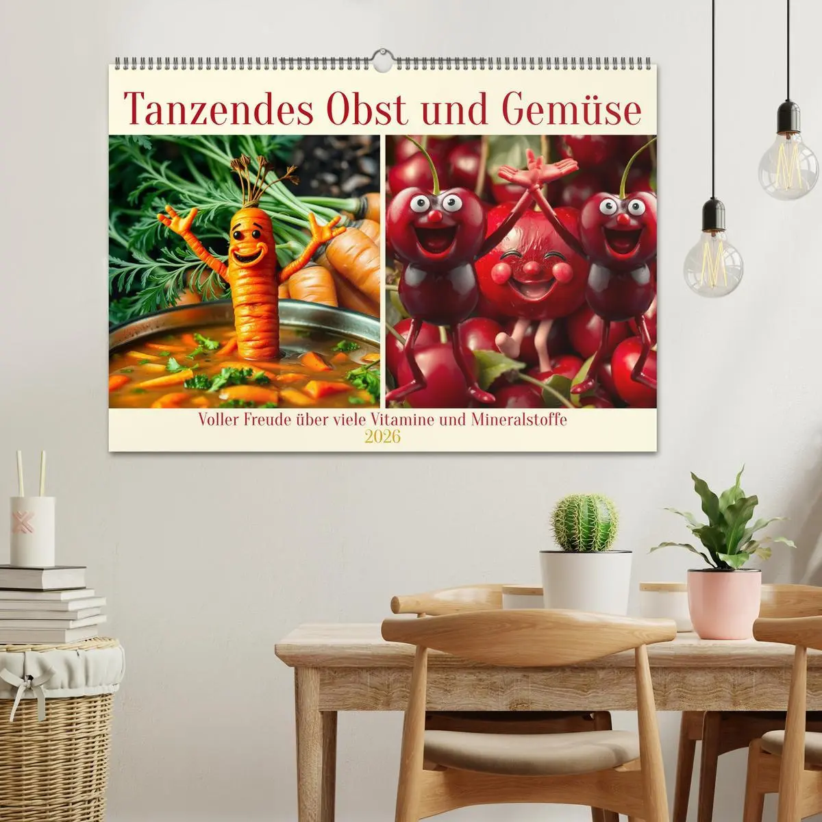 Bild: 9783516413250 | Tanzendes Obst und Gemüse (Wandkalender 2026 DIN A2 quer), CALVENDO...