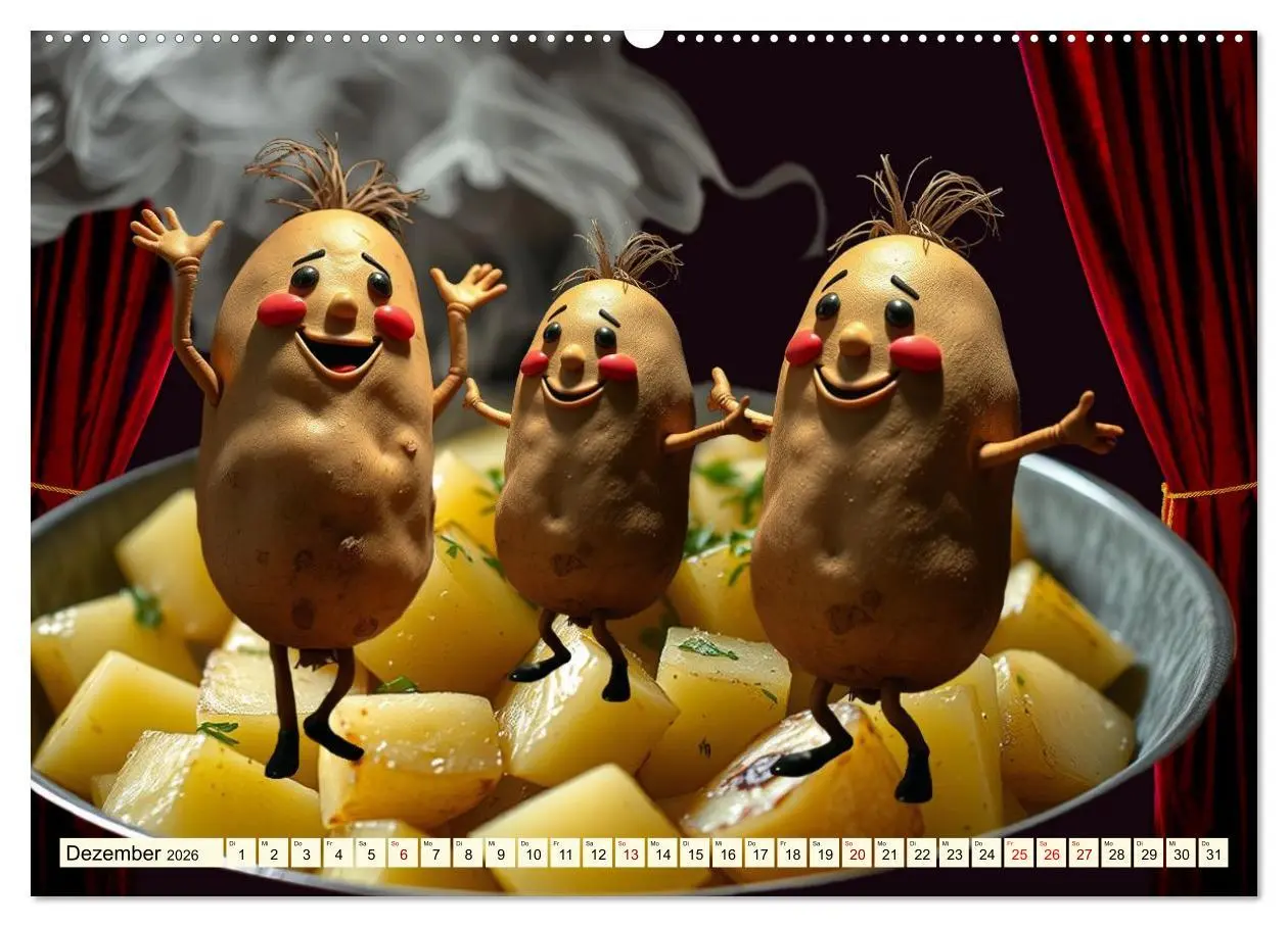 Bild: 9783516413250 | Tanzendes Obst und Gemüse (Wandkalender 2026 DIN A2 quer), CALVENDO...